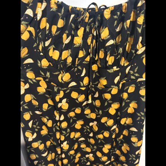 NWOT Cider Women’s Size 4X lemon midi dress - Picture 6 of 6
